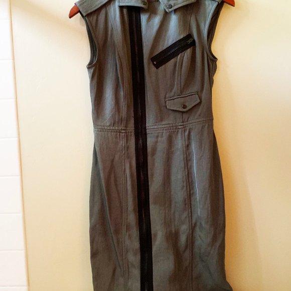 Alexander Wang Military-Style Dress Green Size 4 - Picture 7 of 8